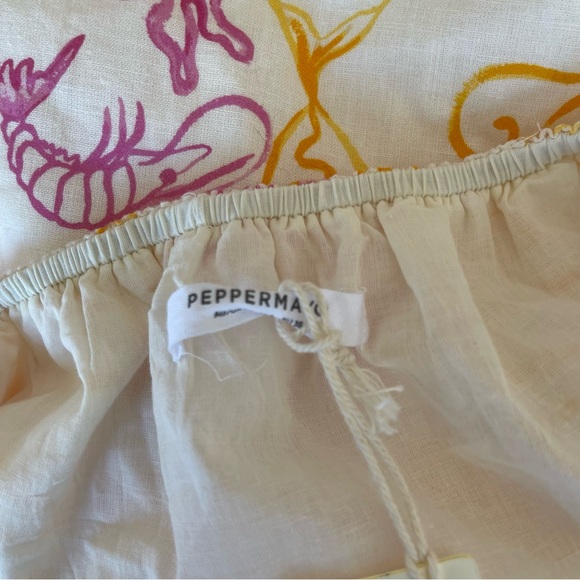 PEPPERMAYO Oysters and Prosecco printed maxi linen dress - Picture 11 of 16